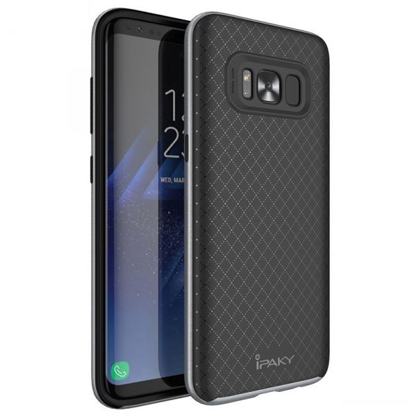 iPaky 2IN1 šedý silikonový obal pro Samsung Galaxy S8 Plus