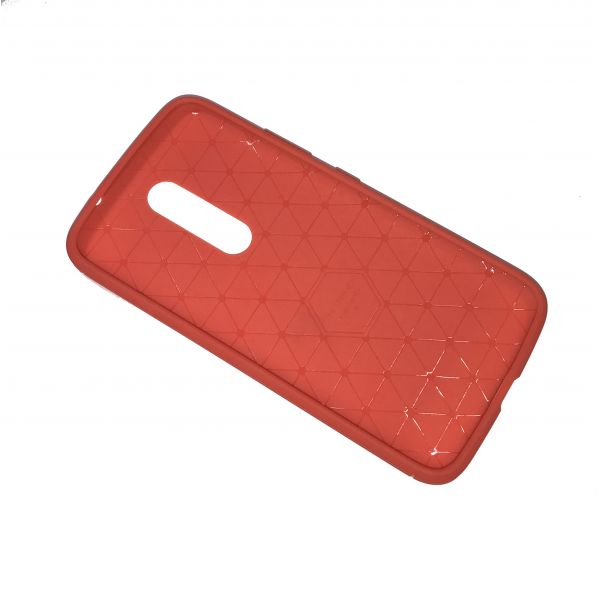 Brushed Rubber silikonový obal pro Lenovo Moto M - Červená